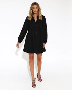 Rosetta Mini Dress - Black | Madison the Label