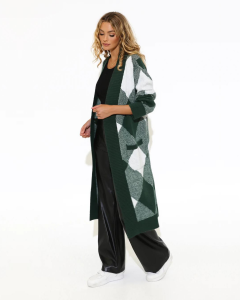 Diamond Knit Cardigan - Emerald | Madison the Label