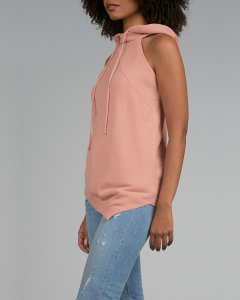 Asymmetrical Hoody Sweater - Pink | Elan