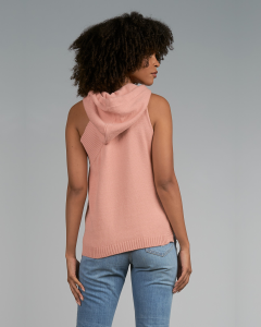 Asymmetrical Hoody Sweater - Pink | Elan