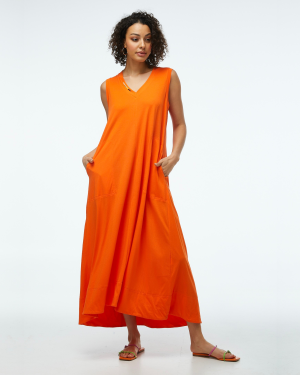 Maxi T-Dress - Orange | Zaket & Plover