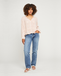 Maddie Blouse - Apricot Ditsy | Gentle Fawn