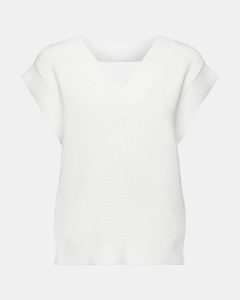 V-Neck Tank Top Sweater - Off White | Esprit
