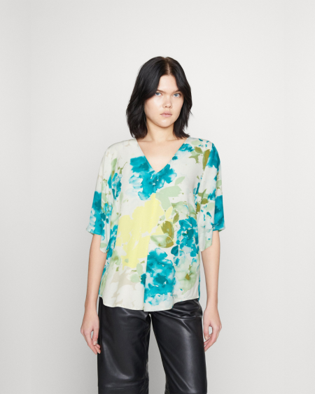 Violetta Top - Deep Lake Watercolor | Soaked