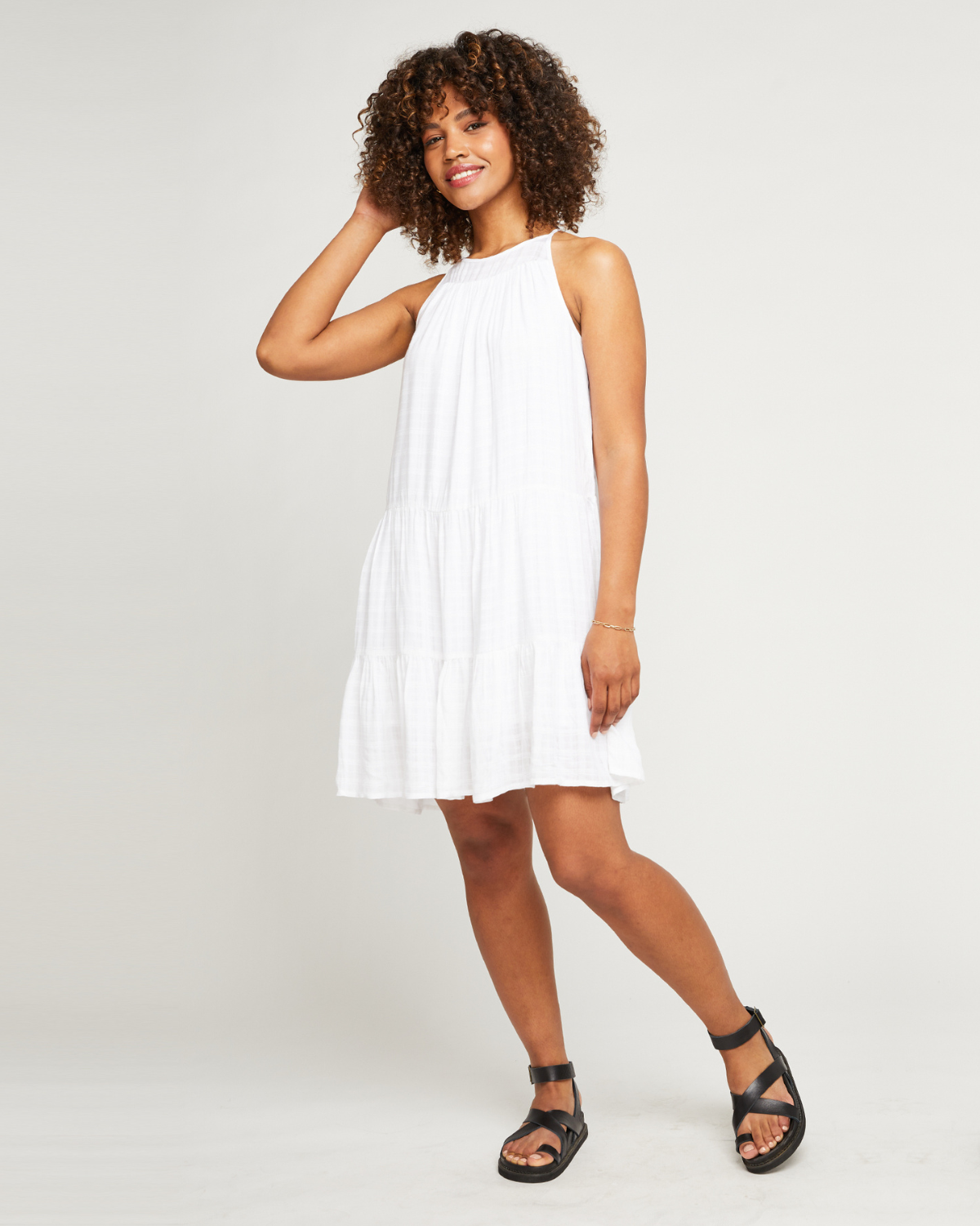 Empire Dress - White | Gentle Fawn
