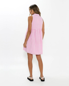 Clara Dress - Pink Gingham | Madison the Label