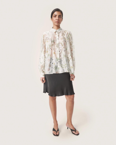 Keya Blouse - White Botanical | Soaked