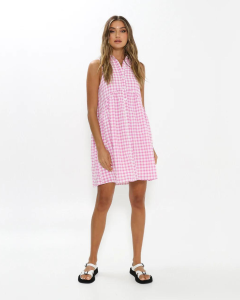 Clara Dress - Pink Gingham | Madison the Label