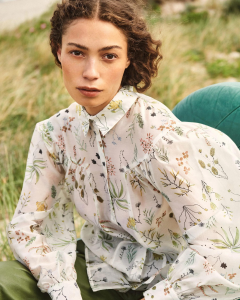 Keya Blouse - White Botanical | Soaked