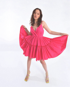 Flare Dress - Fuchsia | Molly Bracken