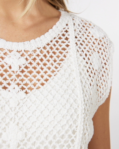 Crochet Top - White | Esqualo