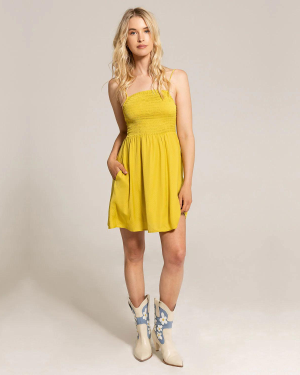 Ada Mini Dress - Citron | Saltwater Luxe