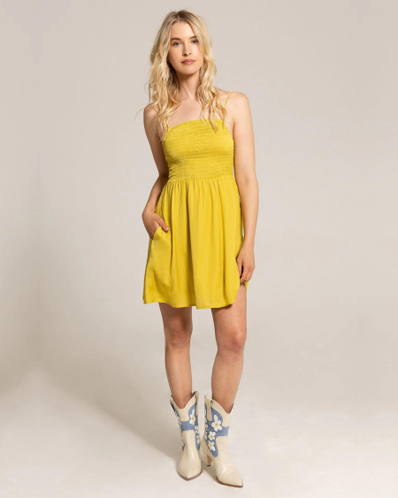 Ada Mini Dress - Citron | Saltwater Luxe