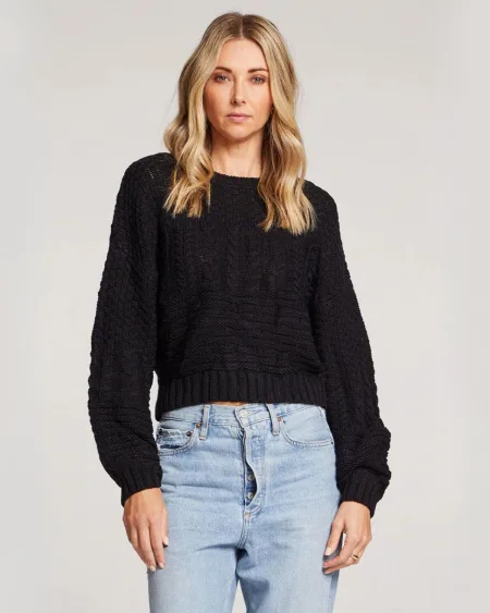 Ronnie Sweater - Black | Saltwater Luxe