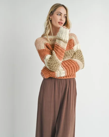 Butter Pecan Chunky Sweater - Pecan | Sadie & Sage