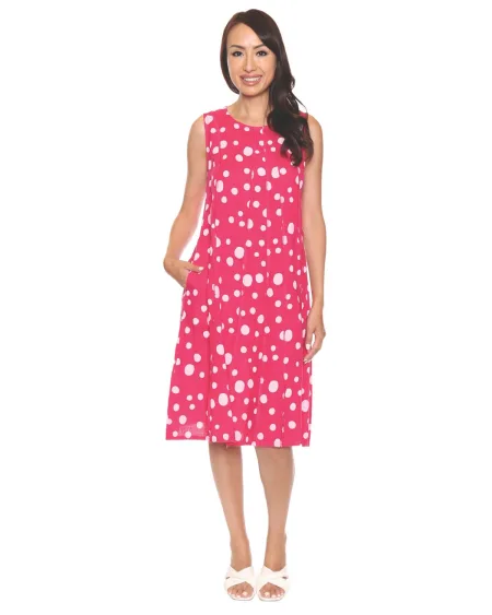 Midi Dress - Fuchsia Polka Dot | Sorella